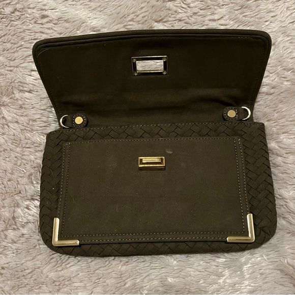 Neiman Marcus brown suede weave purse - Picture 2 of 8